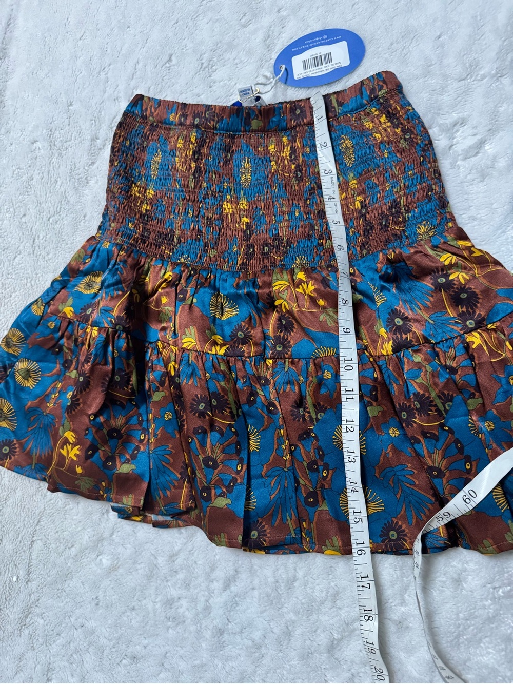 NWT- CARTOLINA KYLIE SILK SKIRT - YELLOWSTONE CHICORY - Picture 15 of 16